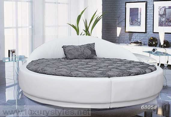 Contemporary Leather Bed 